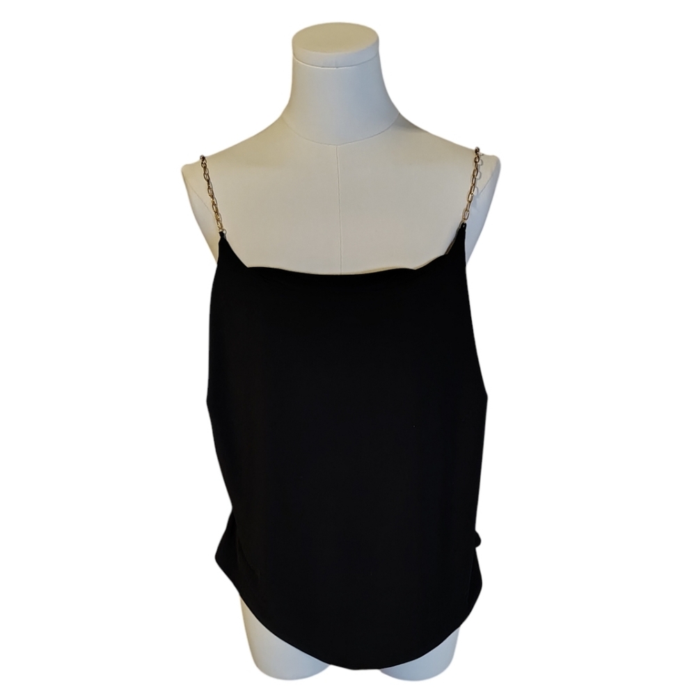 Starfish Black Triangle Party Camisole With Gold Chain Straps Size Medium